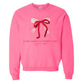 Load image into Gallery viewer, YOUTH Pink Bow Sweatshirt