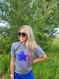 Load image into Gallery viewer, USA Vintage Stars Gray T-Shirt