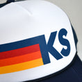 Load image into Gallery viewer, Kansas Navy Retro Trucker Cap