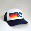 Load image into Gallery viewer, Kansas Navy Retro Trucker Cap