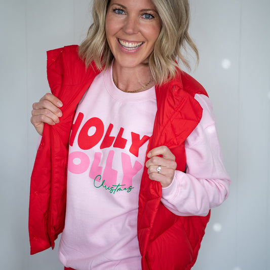 Holly Jolly Pink Sweatshirt