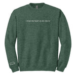 Load image into Gallery viewer, Custom Embroidered &quot;Heart on My Sleeve&quot; Sweatshirt
