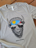 Load image into Gallery viewer, Original Mayor Bison Stone Gray T-Shirt
