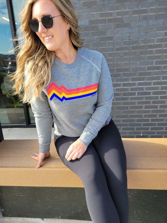 SD Mountains Gray Raglan Sweatshirt