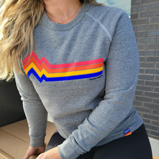 SD Mountains Gray Raglan Sweatshirt