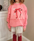 Load image into Gallery viewer, YOUTH Pink Bow Sweatshirt
