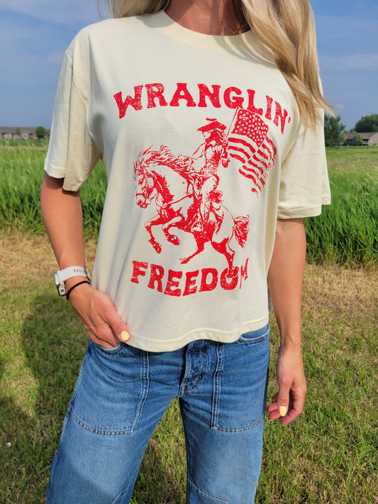 Wranglin' Freedom Boxy Tee
