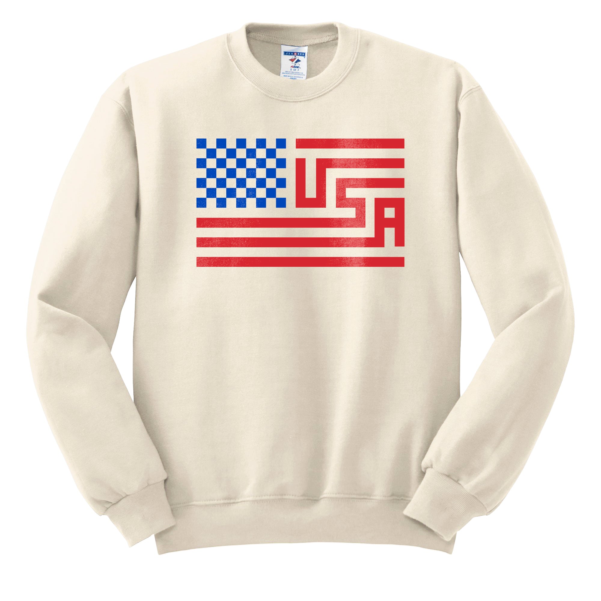 Checkered Flag Cream Sweatshirt