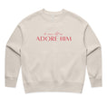 Load image into Gallery viewer, Adore Him Red Embroidered Women's Sweatshirt
