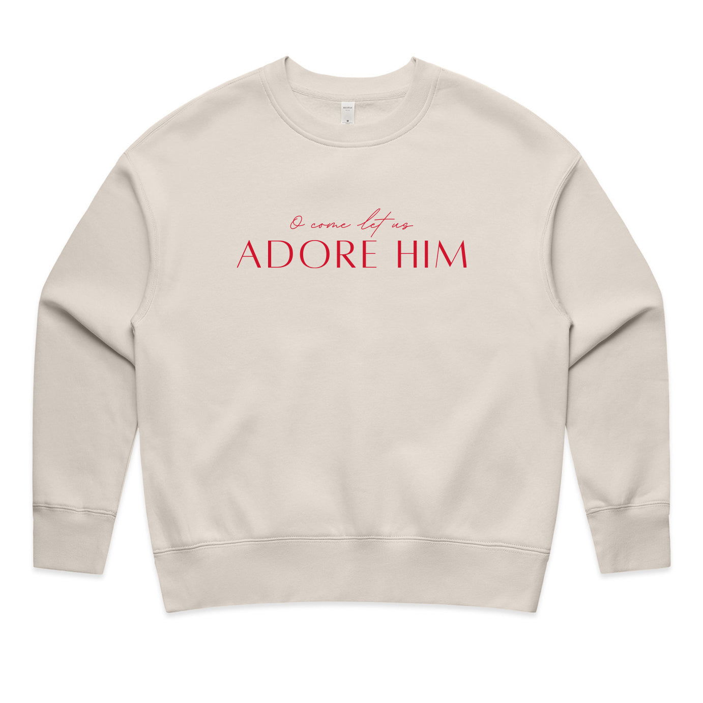 Adore Him Red Embroidered Women's Sweatshirt