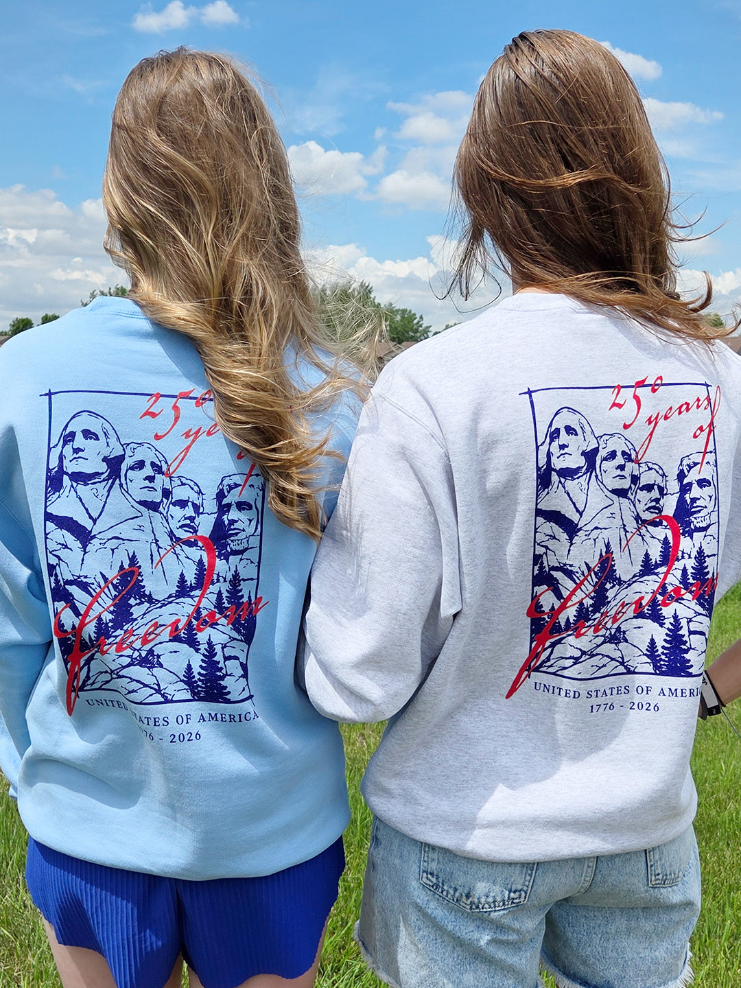 Freedom 250 Light Blue Crewneck Sweatshirt