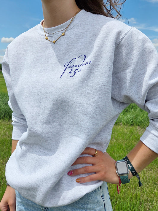 Freedom 250 Ash Gray Crewneck Sweatshirt
