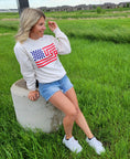 Load image into Gallery viewer, Checkered Flag Cream Sweatshirt
