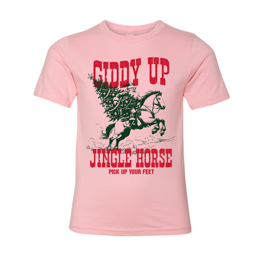 YOUTH Giddy Up Pink T-Shirt