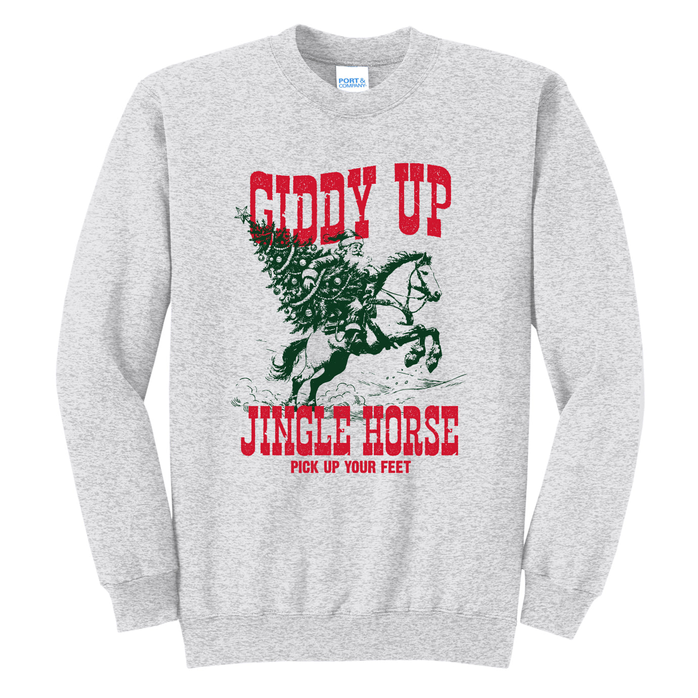 Giddy Up Light Gray Sweatshirt