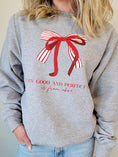 Load image into Gallery viewer, Gray Bow Sweatshirt
