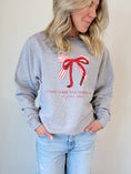 Load image into Gallery viewer, Gray Bow Sweatshirt
