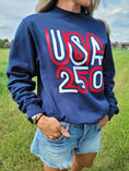 Load image into Gallery viewer, USA 250 Navy Crewneck Sweatshirt
