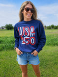 Load image into Gallery viewer, USA 250 Navy Crewneck Sweatshirt
