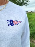 Load image into Gallery viewer, USA Pennant Ash Gray Crewneck Sweatshirt
