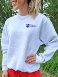 Load image into Gallery viewer, USA Pennant Ash Gray Crewneck Sweatshirt
