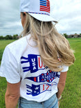 Load image into Gallery viewer, USA Pennant White T-Shirt
