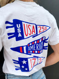 Load image into Gallery viewer, USA Pennant White T-Shirt
