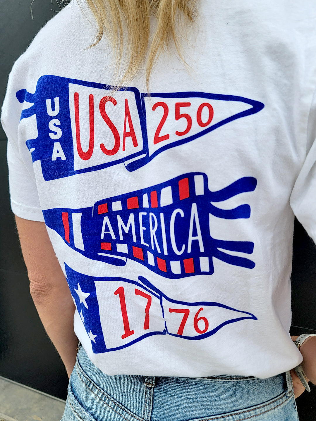 USA Pennant White T-Shirt