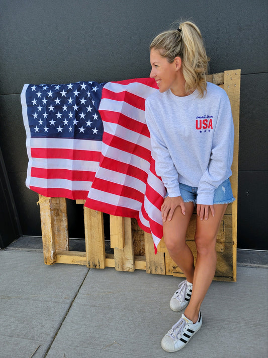 Small Town USA Light Gray Sweatshirt