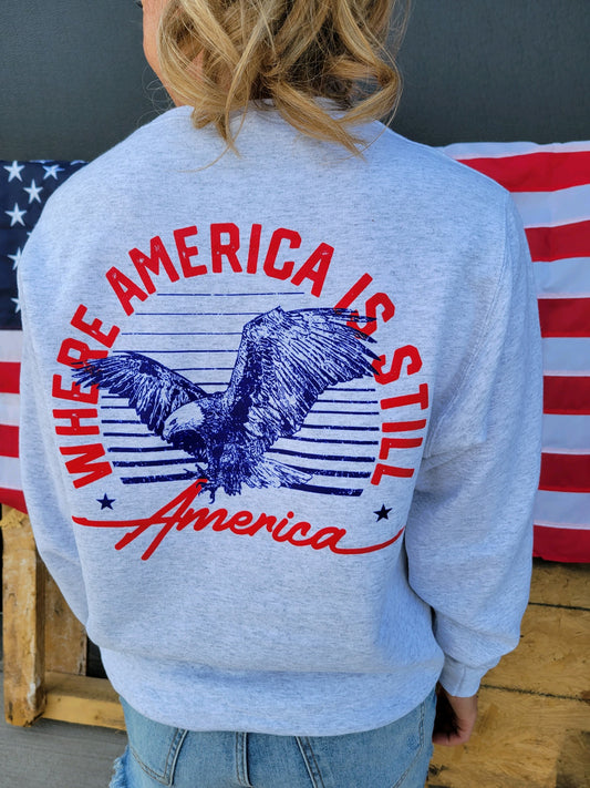 Small Town USA Light Gray Sweatshirt