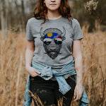Load image into Gallery viewer, &quot;No-Shave November&quot; Bison Heather Gray T-Shirt
