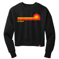 Load image into Gallery viewer, Kansas Sunset Black Cropped Crew

