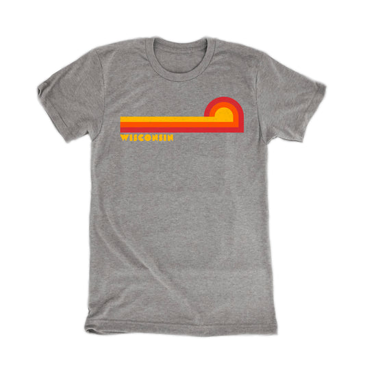 Wisconsin Sunset Gray T-Shirt