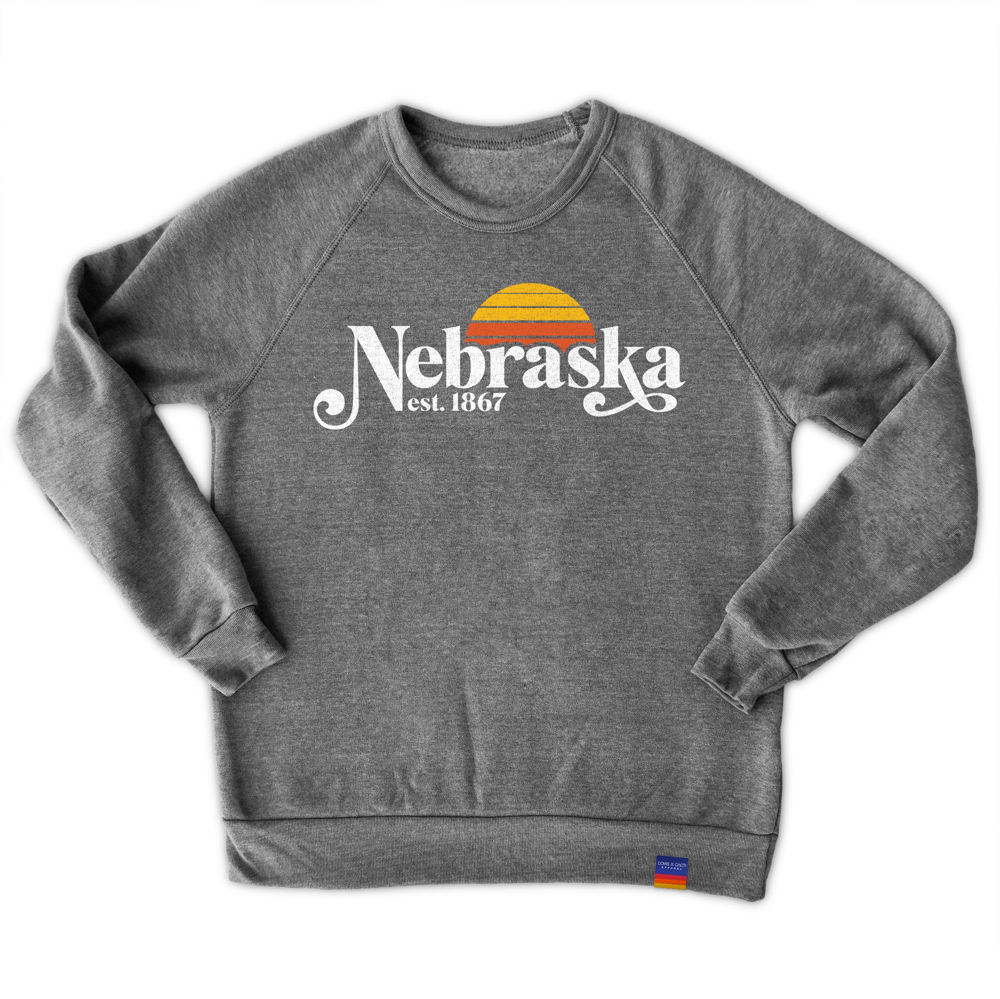 Nebraska Retro Gray Sweatshirt