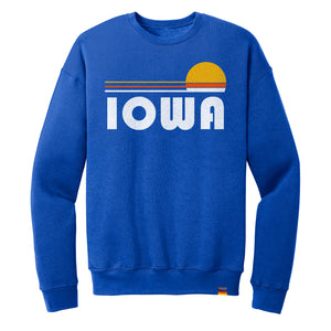 Iowa Sunrise Royal Crew Sweatshirt