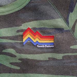 South Dakota Embroidered Camo Sweatshirt