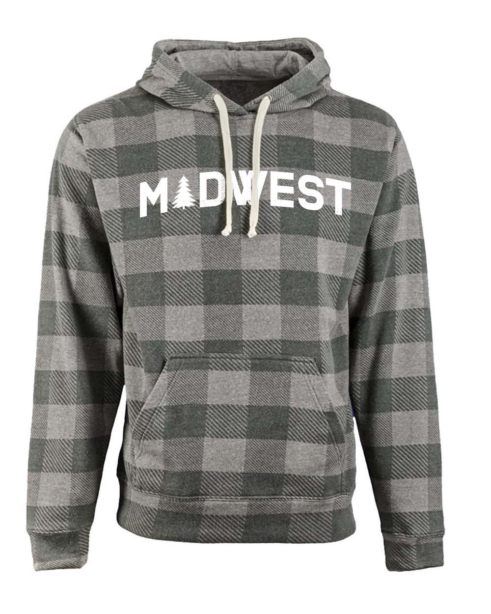 Midwest Pine Gray Buffalo Check Hoodie