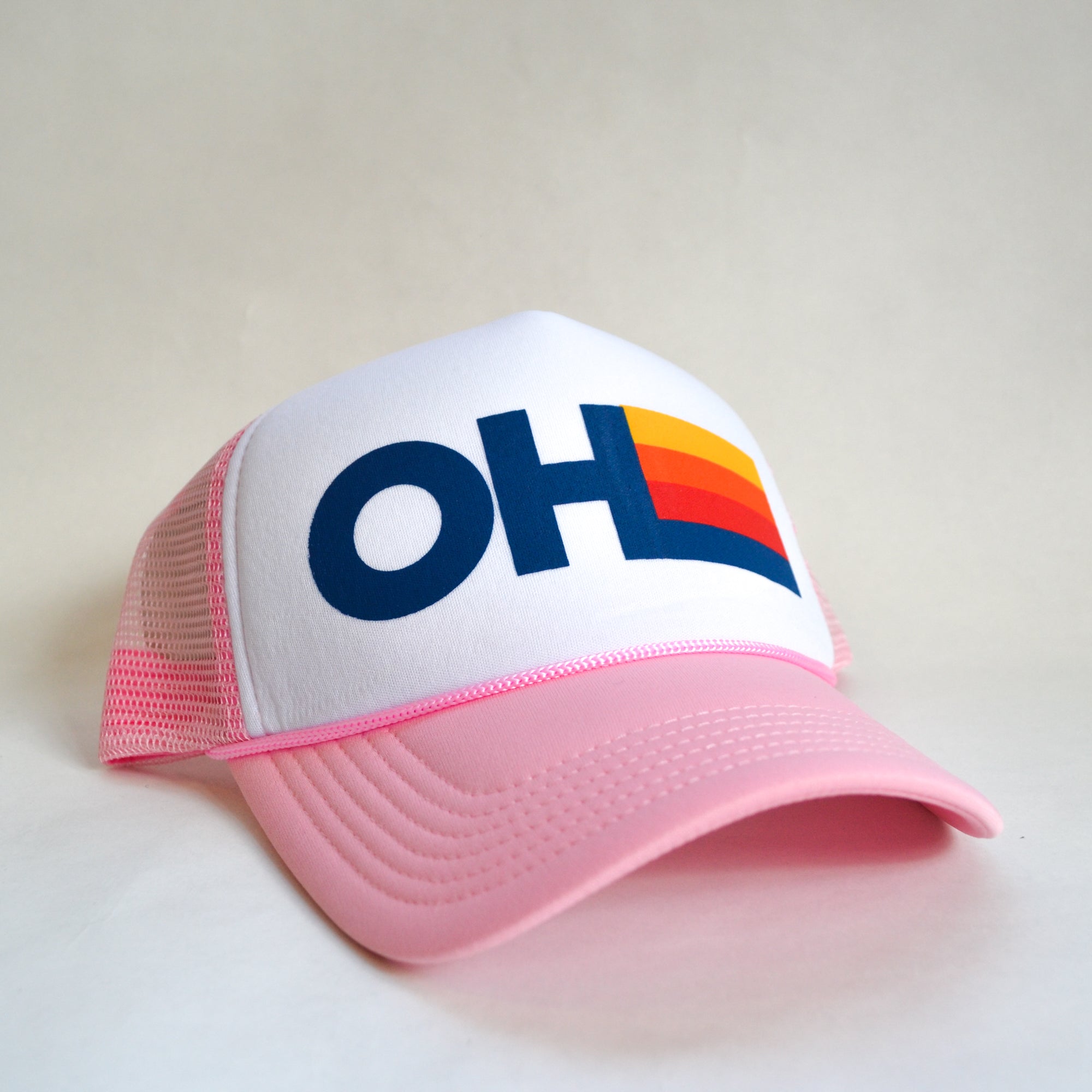 Ohio Pink Retro Trucker Cap